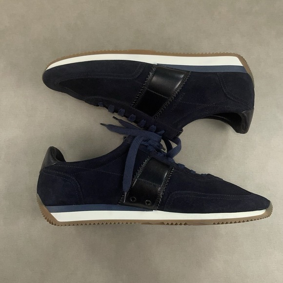 Tom Ford Navy Blue Nylon Suede Low Top Runners Sneakers Italy Men\'s Size 8.5 main image 11